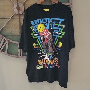 Market  Smiley Polo Horserace Black Graphic T-Shirt